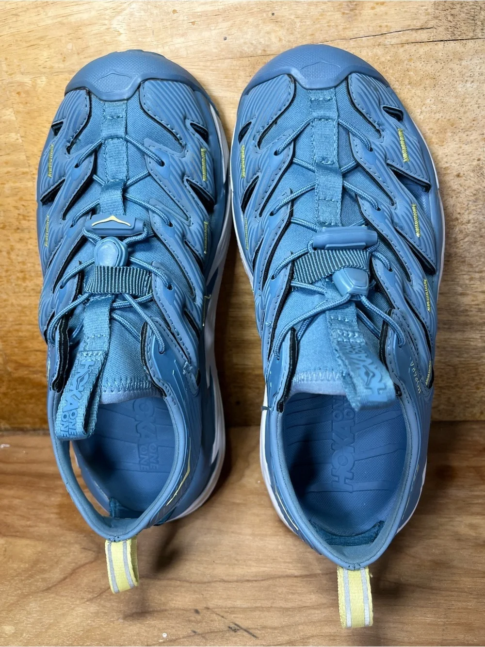 Hoka One One Hopara Womens Sz 6 Hiking Sandals Shoes Provincial Blue Lunar Rock